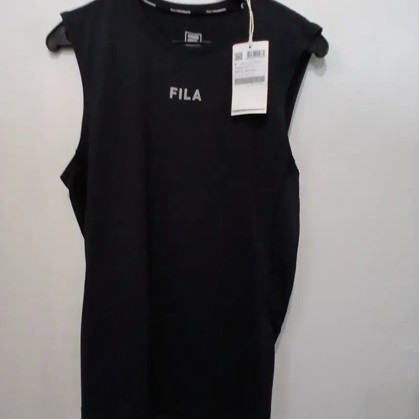 [BUNJANG] Fila Black Sleeveless T-Shirt (L) - New / 휠라 블랙 민소매 티셔츠 새상품