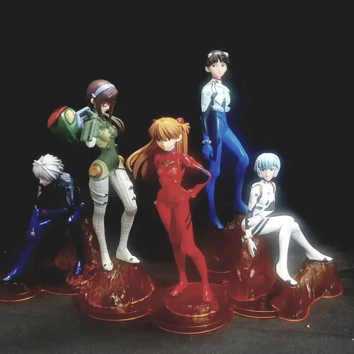 [BUNJANG] Evangelion Limited Edition Metallic Color Revoltech Figure with Display Stand Set (Opened) / 에반게리온,한정판,메탈릭 컬러,리볼텍,대좌세트,정품,개봉