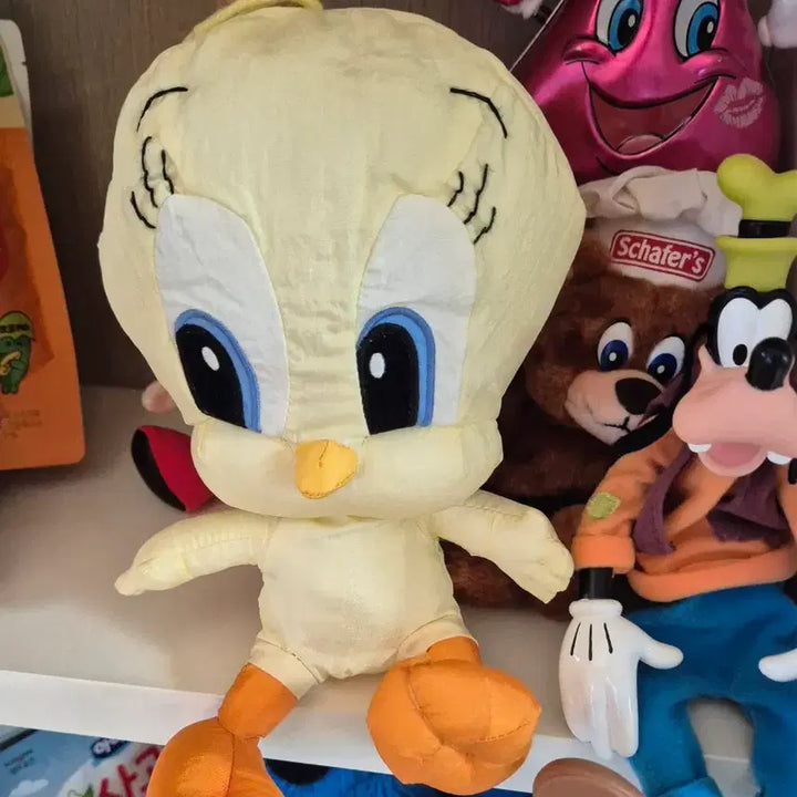 [BUNJANG] Vintage Looney Tunes Tweety Nylon Plush Keychain / 빈티지루니툰즈인형