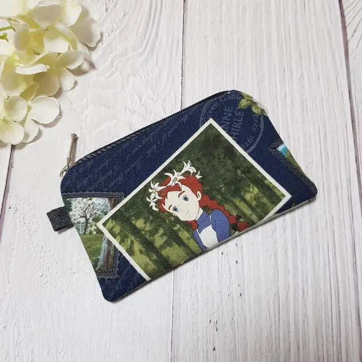 [BUNJANG] Handmade Anne of Green Gables Card Wallet Pouch (Navy) / {핸드메이드} 빨강머리앤 카드지갑 파우치 (네이비)