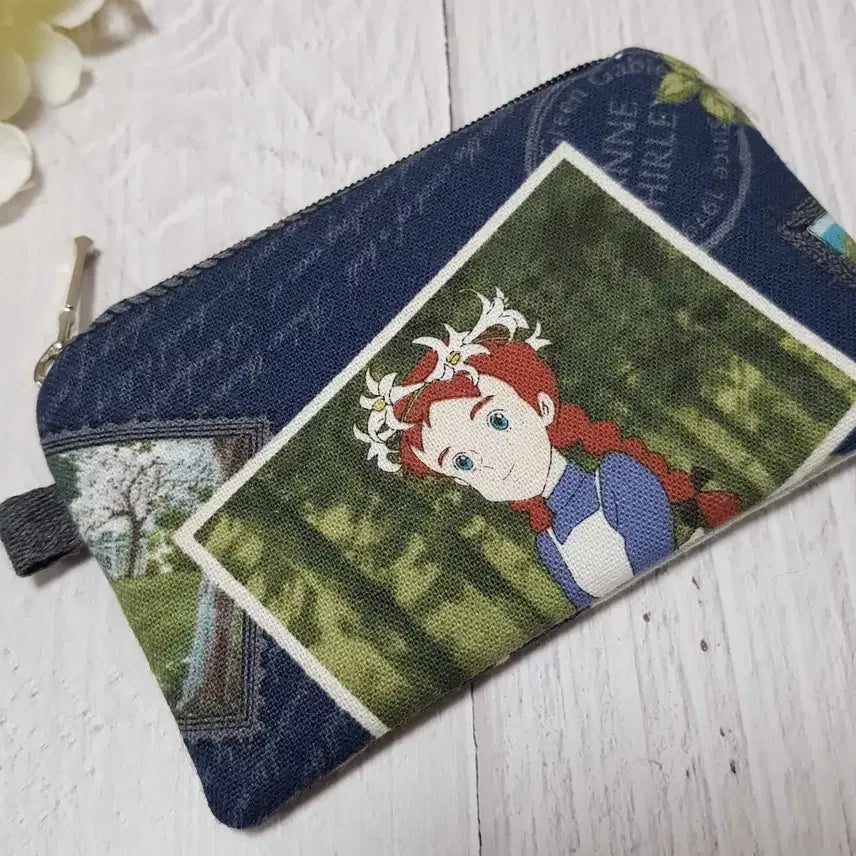 [BUNJANG] Handmade Anne of Green Gables Card Wallet Pouch (Navy) / {핸드메이드} 빨강머리앤 카드지갑 파우치 (네이비)