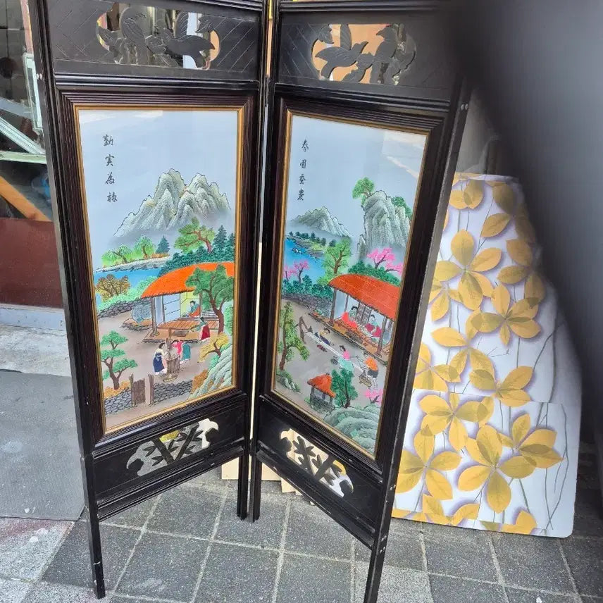 [BUNJANG] Embroidery Art Piece / 90   45   137 센치 가리게 자수 수예품