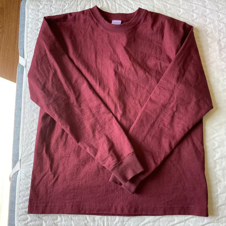 [BUNJANG] Camber Maxweight Long Sleeve Grey Burgundy / camber 캠버 맥스웨이트 롱슬리브