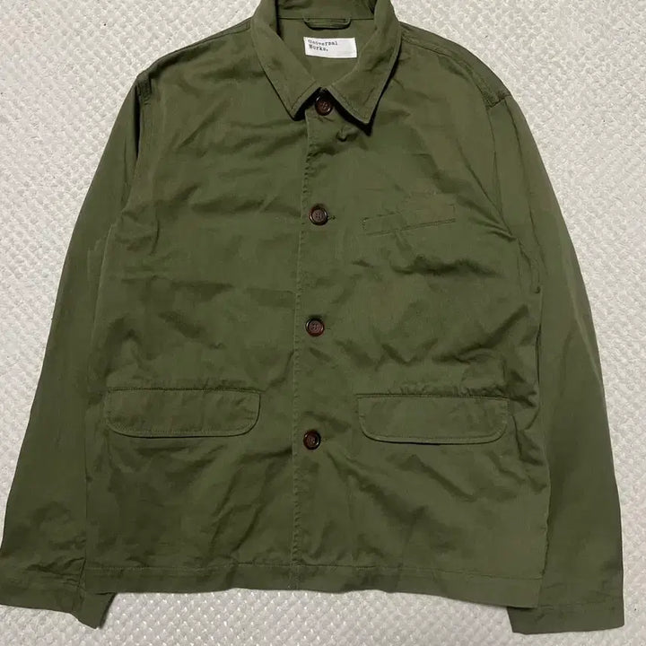 [BUNJANG] Universal Works Military Field Coverall Work Jacket Khaki / [L] 유니버셜 웍스 밀리터리 필드 커버올 워크 자켓 카키