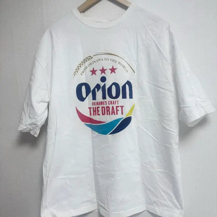 [BUNJANG] Orion Beer Printing Short-Sleeve T-Shirt XL White / [XL] 오리온 맥주 프린팅 반팔