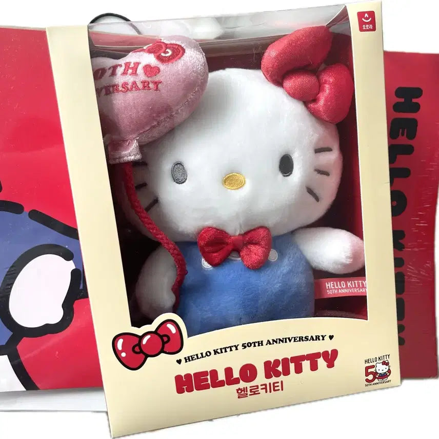 [BUNJANG] Sanrio Hello Kitty 50th Anniversary Limited Edition Doll, Poster, Random Photocard Set / 새상품 산리오 헬로 키티 50주년 한정 특전 인형 포스터 랜덤 포토카드