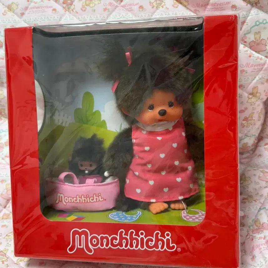 [BUNJANG] Monchhichi Mom and Baby Set / 몬치치 에코백 속에 베비치치 세트