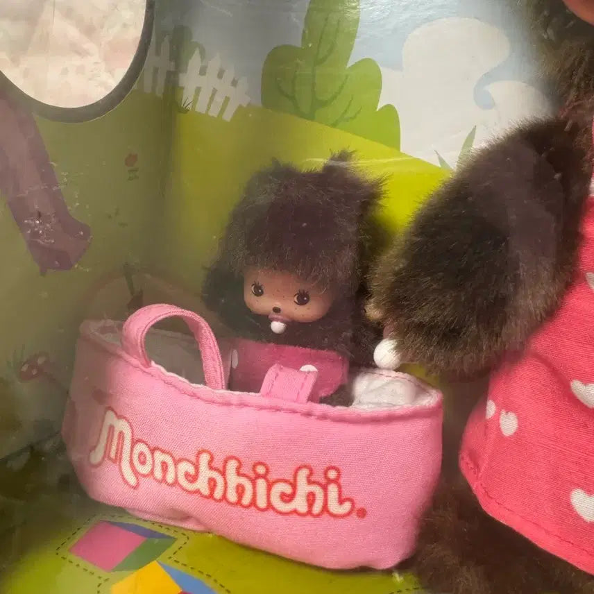 [BUNJANG] Monchhichi Mom and Baby Set / 몬치치 에코백 속에 베비치치 세트