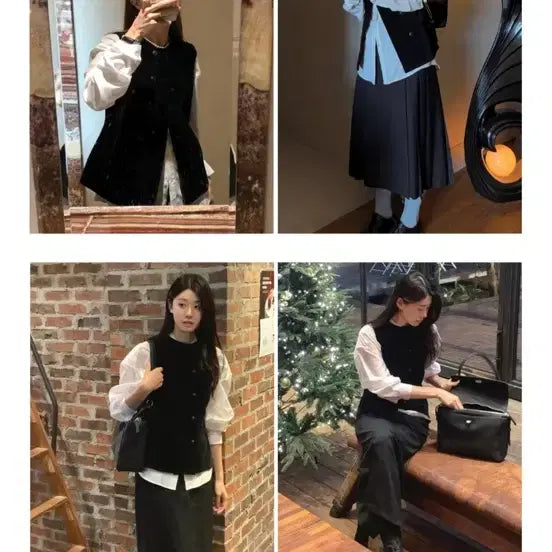 [BUNJANG] Velour Layer Vest / 녹섭 벨루어 레이어 베스트