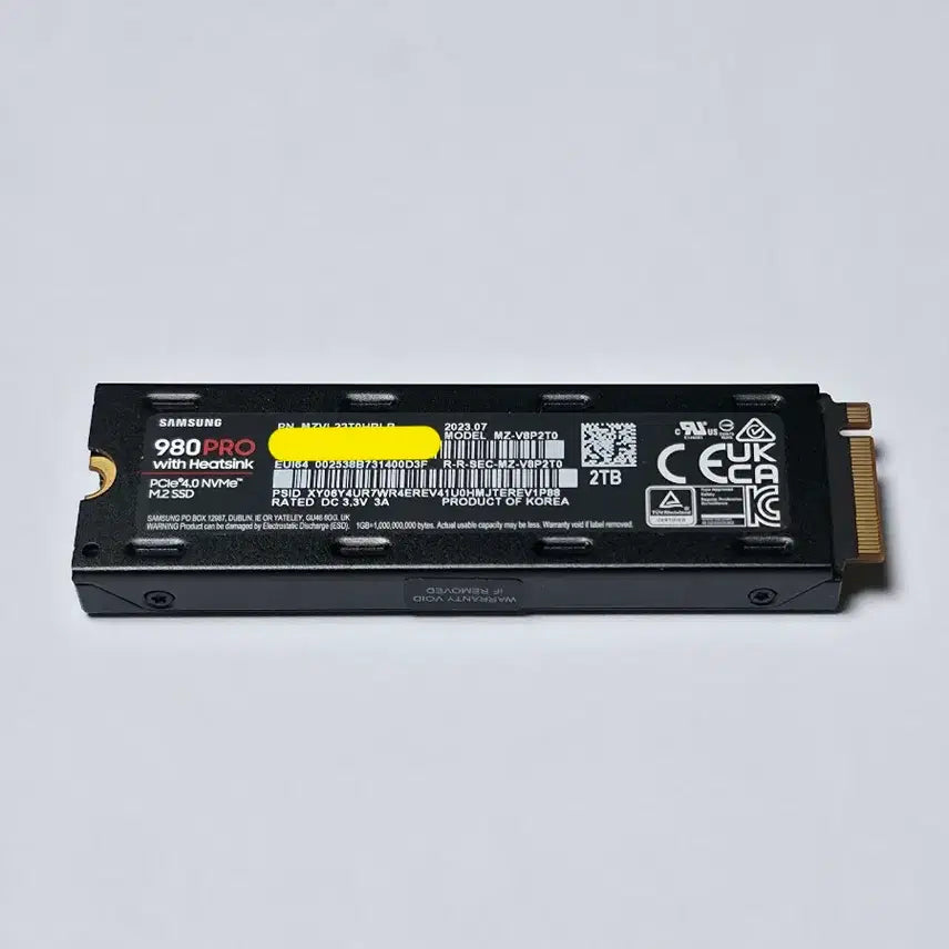 [BUNJANG] Samsung 980 PRO 2TB NVMe SSD with Heatsink / 새제품! 삼성 980 PRO 2TB 히트싱크 