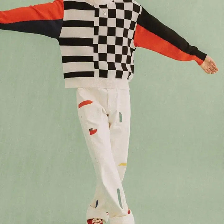 [BUNJANG] JCDC White Color Painting Denim Pants (Size S) / 제이씨디씨 JCDC 화이트 컬러 페인팅 데님 팬츠 S