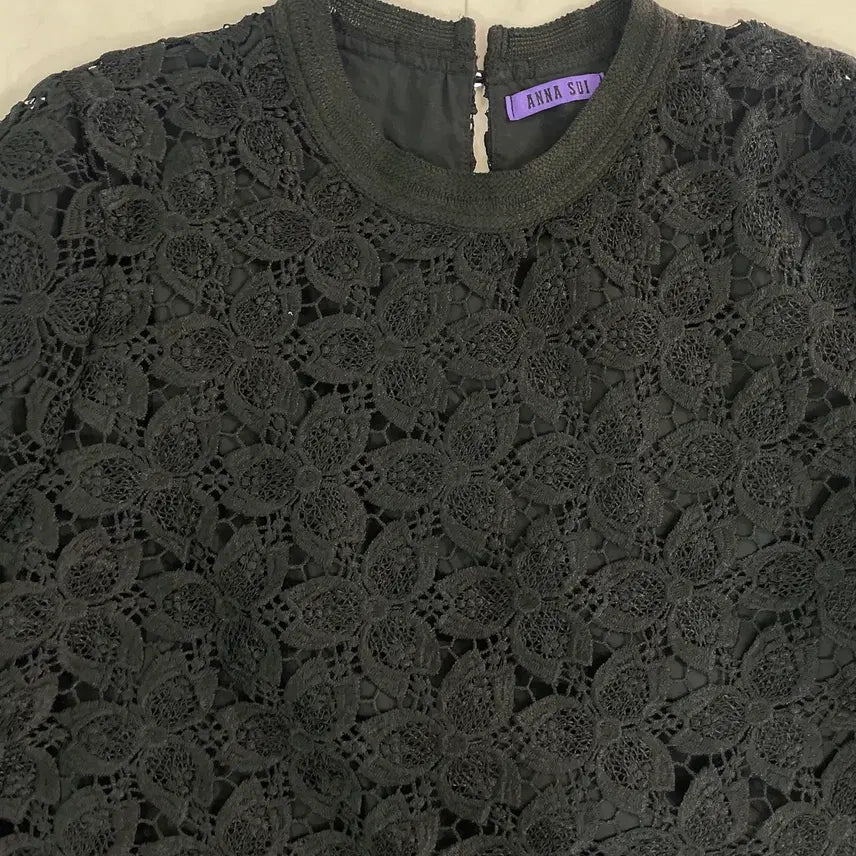 [BUNJANG] Anna Sui Black Lace Blouse / ANNA SUI 블랙 레이스 블라우스