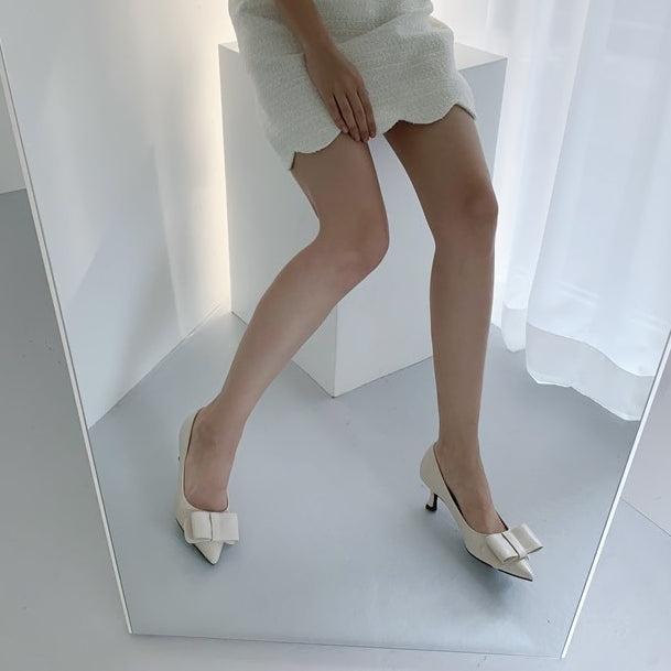 [BUNJANG] Ribbon Heels Shoes - Size 235mm / 새상품 1+2  한정수량 이벤트 리본 구두 힐 235사이즈 판매