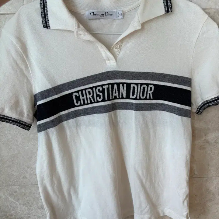 [BUNJANG] Dior Signature Band Polo Shirt / 디올 반팔티 시그니처 밴드 폴로 셔츠 (여성)xs