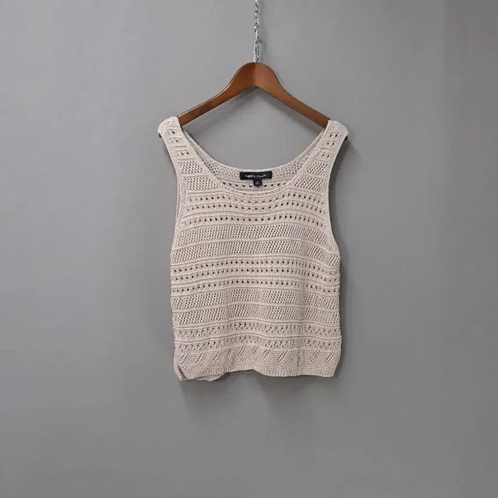 [BUNJANG] Lapiaf Beige Knit Vest / Lapiaf 베이지 조끼 니트