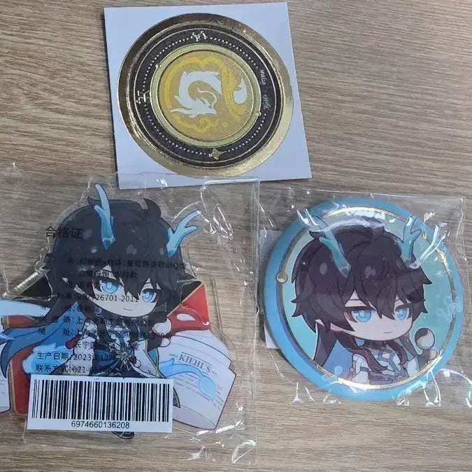 [BUNJANG] Honkai: Star Rail Dan Heng &amp; Caelus "Collaboration" Enamel Pin Acrylic Charm / 스타레일 단항 키엘 콜라보 캔뱃지 아크릴