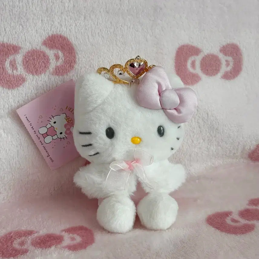 [BUNJANG] Sanrio Hello Kitty Tiara Series Mascot Doll Keychain / 산리오 설레는 티아라 시리즈 헬로키티 마스코트 인형 키링