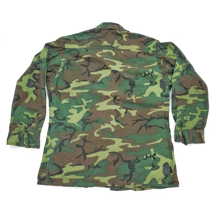 [BUNJANG] US Army ERDL Camo Jungle Fatigue Jacket Medium Short (Green Leaf) / 미군 정글 퍼티그 자켓 erdl 카모 미디움 숏 (105) 그린리프