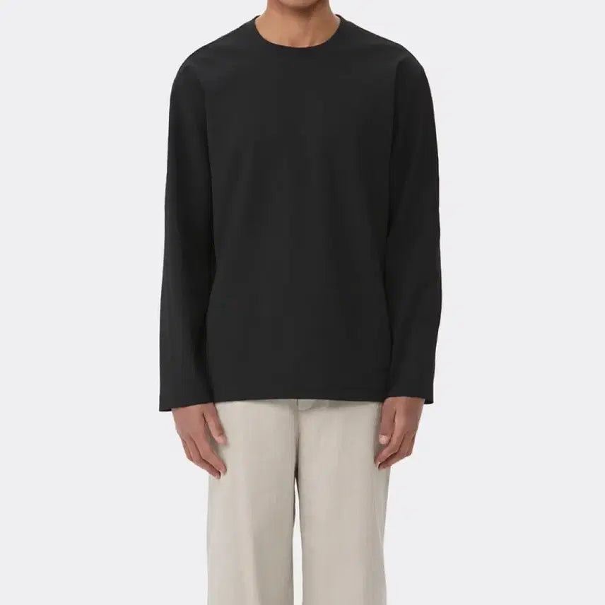 [BUNJANG] Customellow 26SS Woven Long Sleeve T-Shirt Black L / [L]커스텀멜로우 26SS 우븐 긴팔티 새상품