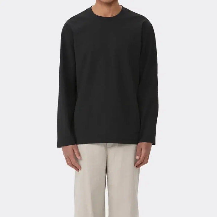 [BUNJANG] Customellow 26SS Woven Long Sleeve T-Shirt Black L / [L]커스텀멜로우 26SS 우븐 긴팔티 새상품