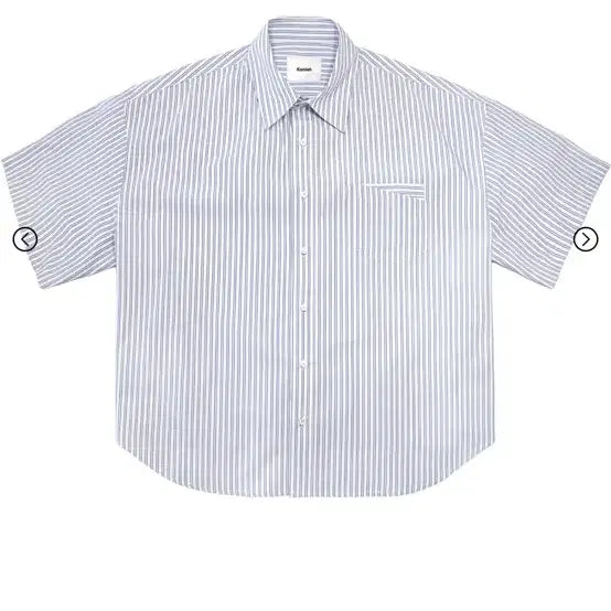 [BUNJANG] Kamien Stripe Short Sleeve Shirt / 카미엔 스트라이프 셔츠