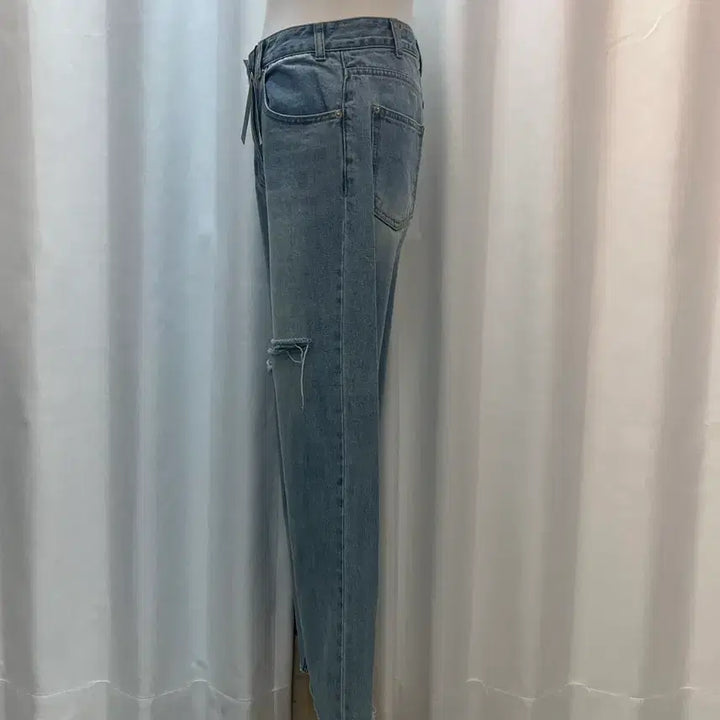 [BUNJANG] TIME Cut-off Hem Light Wash Denim Pants Size 67 / TIME 타임 연청 컷팅 데님 팬츠 67 택있는 새상품 (정가39만