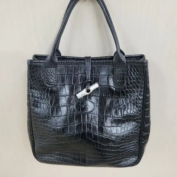 [BUNJANG] Longchamp Le Foulonné Crocodile Tote Bag / (정품) 롱샴 로조 크로커다일 토트백