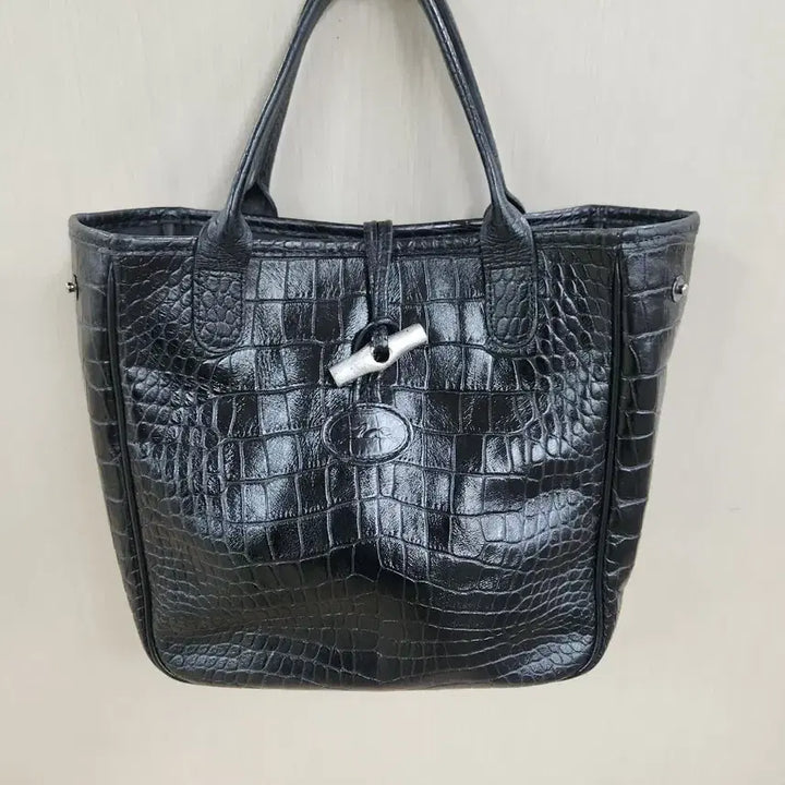 [BUNJANG] Longchamp Le Foulonné Crocodile Tote Bag / (정품) 롱샴 로조 크로커다일 토트백