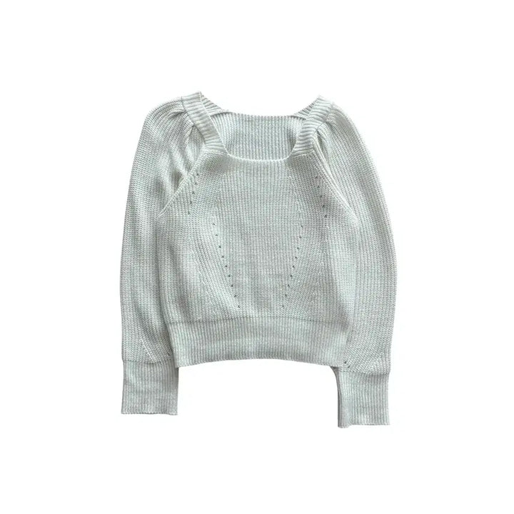 [BUNJANG] Vintage Square Neck Knit / Vintage 스퀘어넥 니트