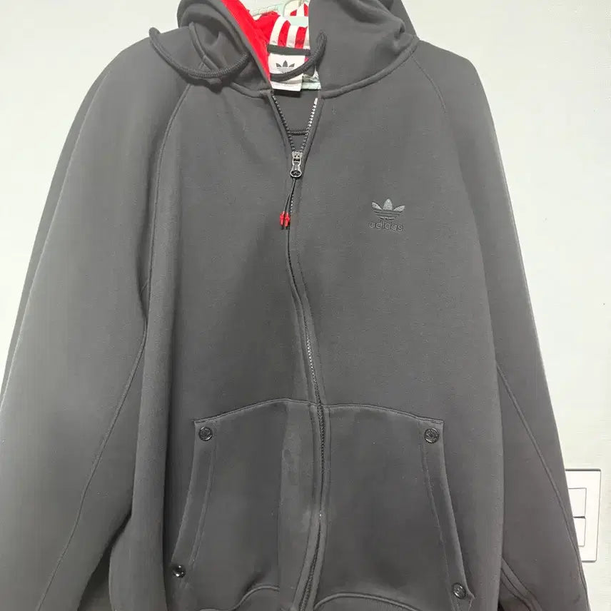 [BUNJANG] Adidas x Ordinary People Full Zip Hoodie Black / 아디다스 오디너리피플 후드 풀집 후드집업 블랙