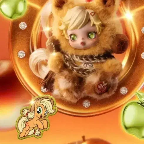 [BUNJANG] Pop Mart Skulls Panda My Little Pony Applejack Plush Keychain (Sealed) / 무료배송 미개봉 팝마트 스컬판다 마이리틀포니 인형 키링 애플잭
