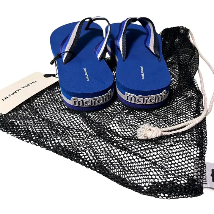 [BUNJANG] Isabel Marant Blue Logo Flip-Flops Size 38 / (새상품) 이자벨마랑 쪼리 슬리퍼 38