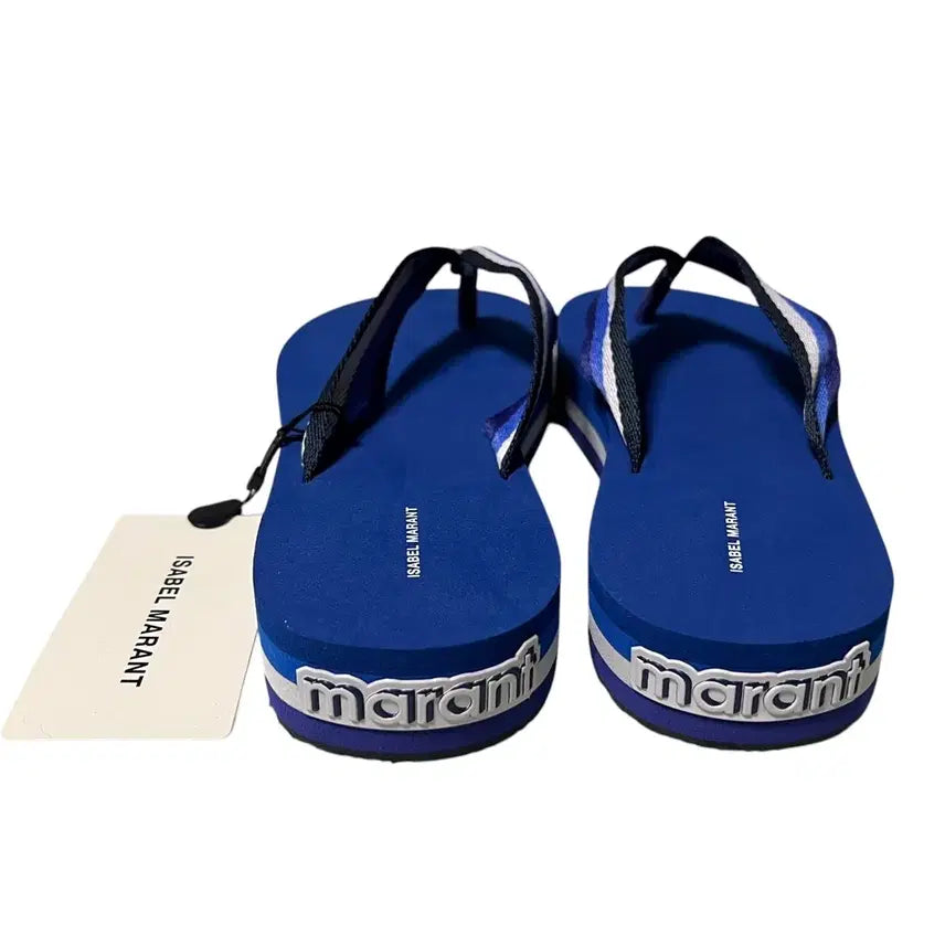 [BUNJANG] Isabel Marant Blue Logo Flip-Flops Size 38 / (새상품) 이자벨마랑 쪼리 슬리퍼 38