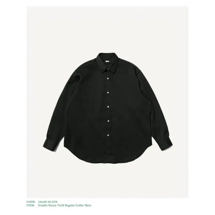 [BUNJANG] Apcess 24AW Double Weave Twill Regular Collar Shirt Black / [3/새상품] 24AW 아프레쎄 더블위브 트윌 레귤러 칼라셔츠 블랙