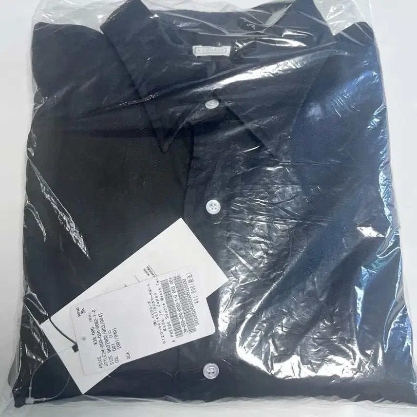 [BUNJANG] Apcess 24AW Double Weave Twill Regular Collar Shirt Black / [3/새상품] 24AW 아프레쎄 더블위브 트윌 레귤러 칼라셔츠 블랙