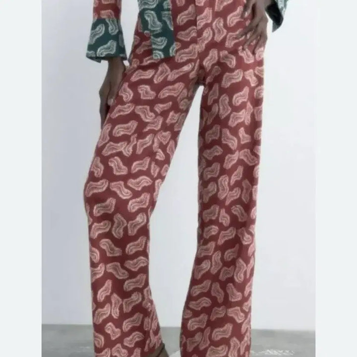 [BUNJANG] Zara Paisley Semi-Wide Pants / 자라 (zara) 페이즐리 세미와이드 팬츠
