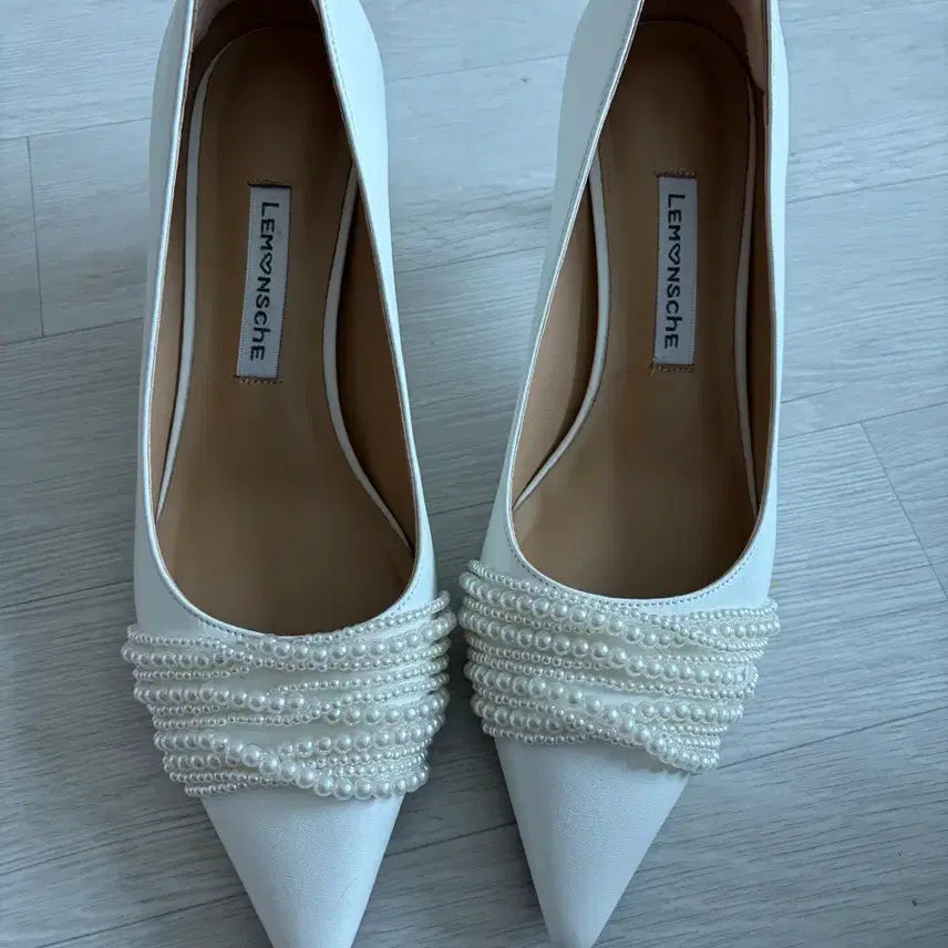 [BUNJANG] LeMonChe Pearl Wave Stiletto Wedding Shoes 5cm Heel Size 235 / 본식 실착용 1회 235size르몽쉐 진주 웨이브 스틸레토 5cm웨딩슈즈