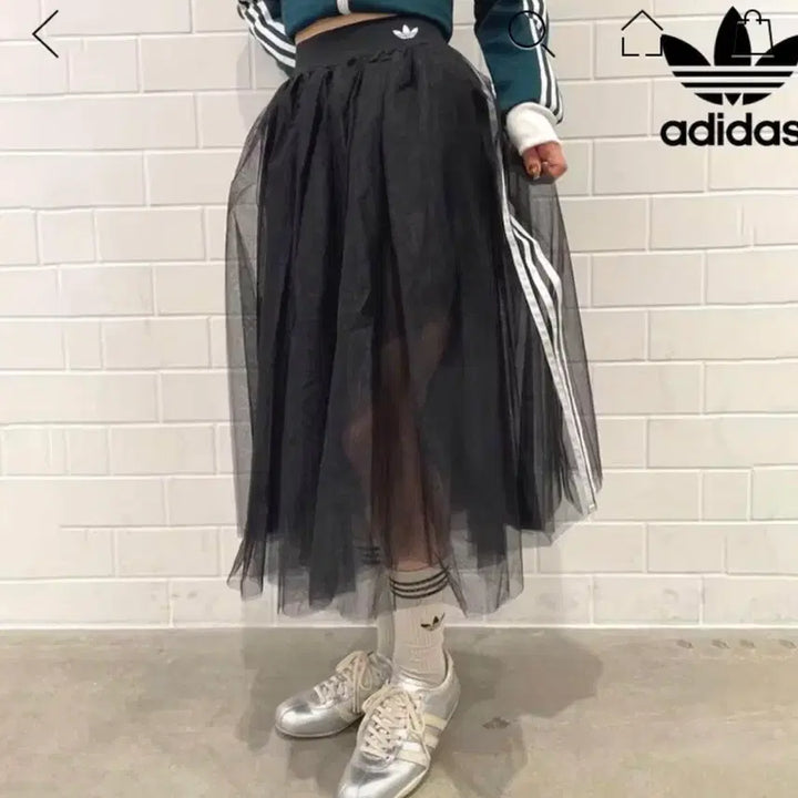 [BUNJANG] Adidas Sheer Tulle Skirt / 아디다스 시스루 튤스커트