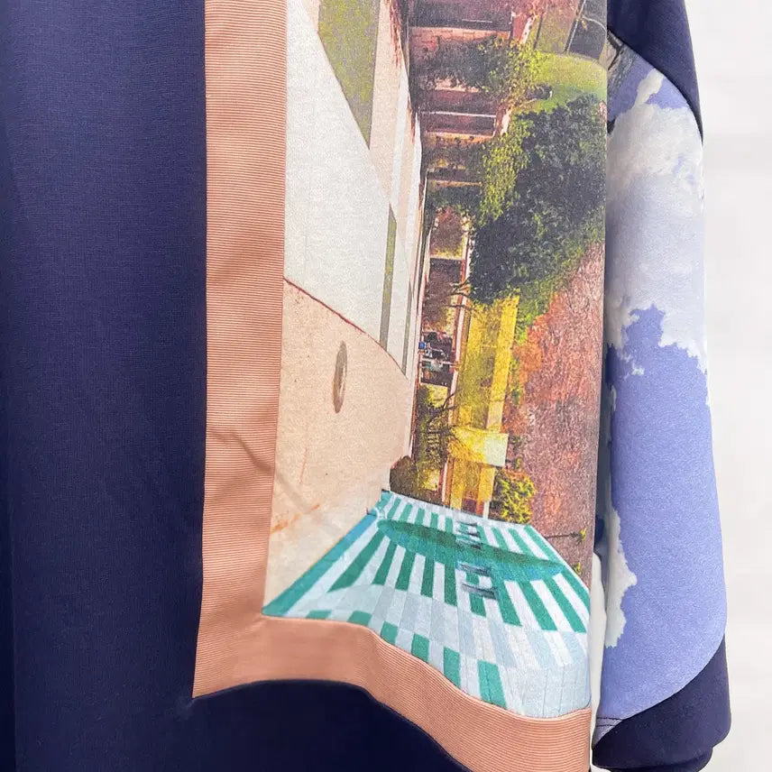 [BUNJANG] System Homme One Point Overfit Half Sleeve T-Shirt Navy / 시스템옴므 원포인트 반팔티셔츠