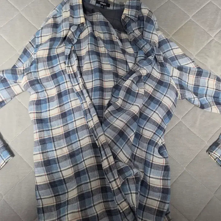 [BUNJANG] Allegri Blue Check Long Sleeve Shirt / 알레그리 블루 체크 긴팔 셔츠