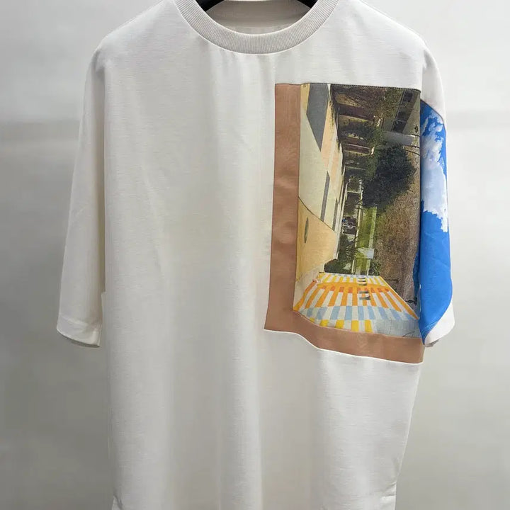 [BUNJANG] System Homme One Point Oversized Short Sleeve T-Shirt / 시스템옴므 원포인트 반팔티셔츠