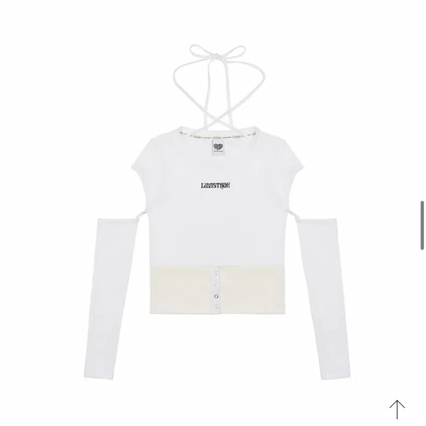 [BUNJANG] Love is True Cut-Out T-Shirt White / 러브이즈트루 컷아웃 티셔츠 화이트 교신 가능