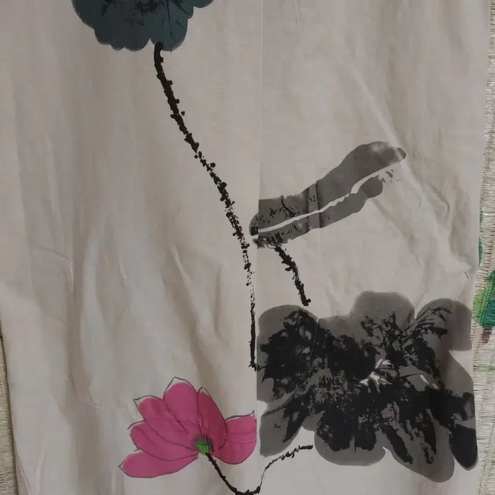 [BUNJANG] Flower Print Short Sleeve Long Dress / 플라워 프린팅 반팔 롱 원피스