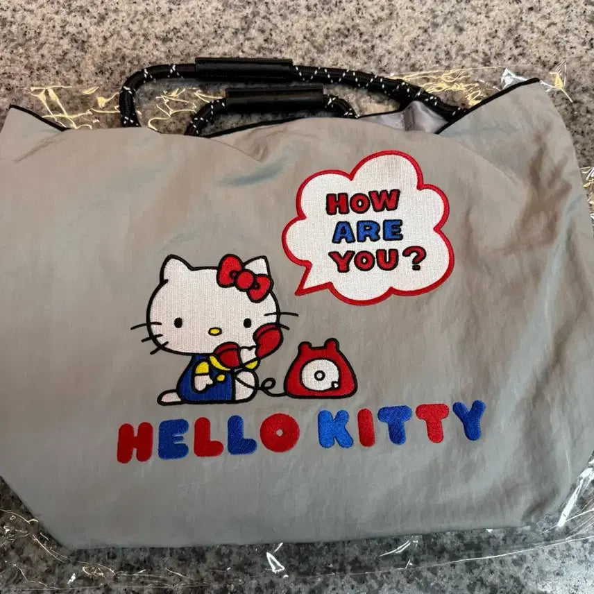 [BUNJANG] Hello Kitty Grey Tote Bag / (정품) 헬로키티 그레이 토트백