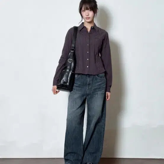 [BUNJANG] AZON Faded Denim Washing Pants Blue S / 애즈온 페이드 데님 워싱 팬츠 블루 s