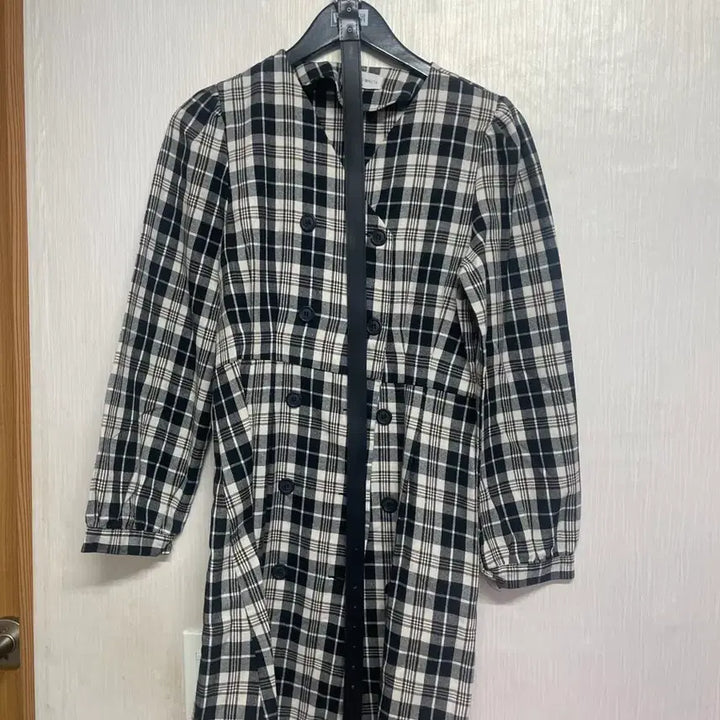 [BUNJANG] Black and White Check Pattern Jacket Dress / 체크 자켓 원피스