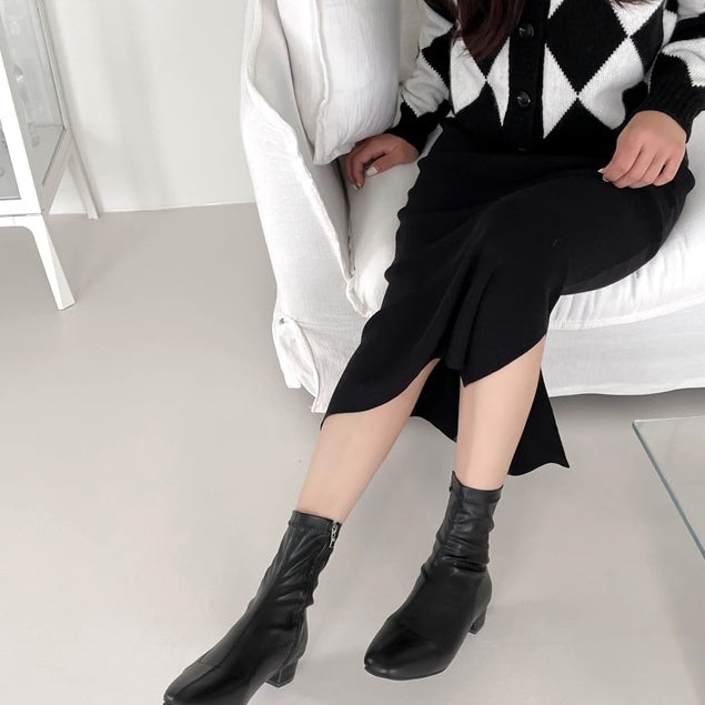 [BUNJANG] Low Heel Spandex Boots Size 235 / 새상품 로우굽 스판 부츠 235사이즈 판매