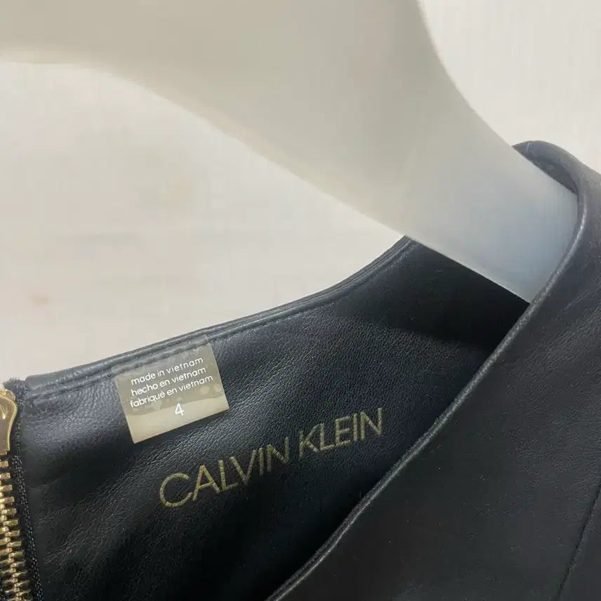 [BUNJANG] Calvin Klein Leather Dress / 캘빈클라인 가죽 원피스