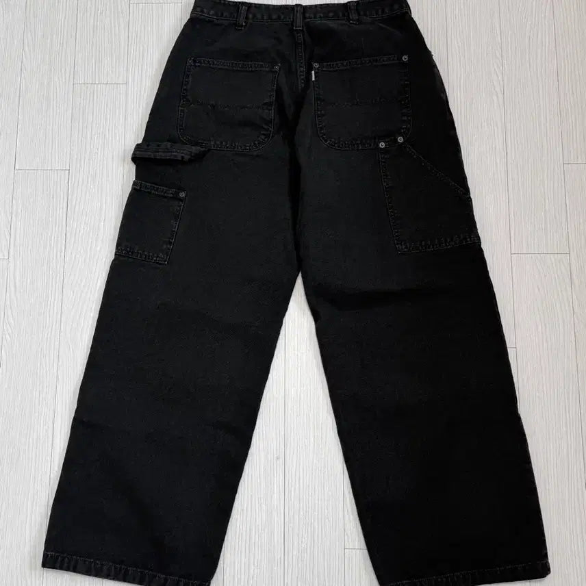 [BUNJANG] HAECHING ROOM VTG Double Knee Pants Black / 해칭룸 VTG 더블니 팬츠 블랙
