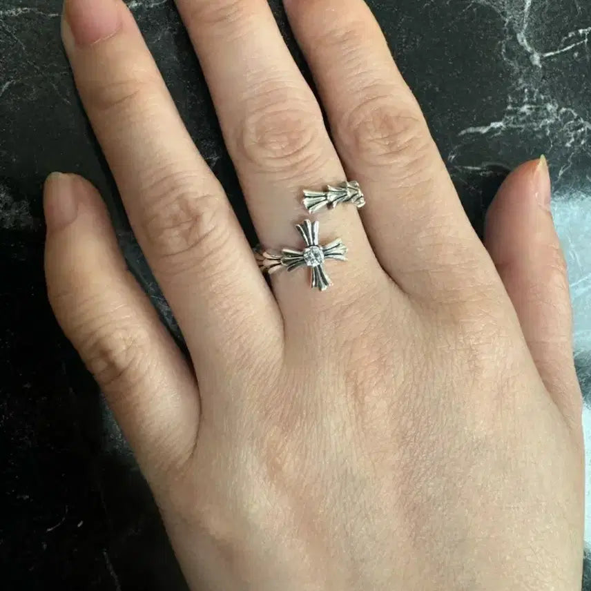[BUNJANG] 925 Sterling Silver Cross Motif Ring / 십자 모티브 925실버 반지